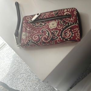 Marc Jacobs leather zip around wristlet wallet